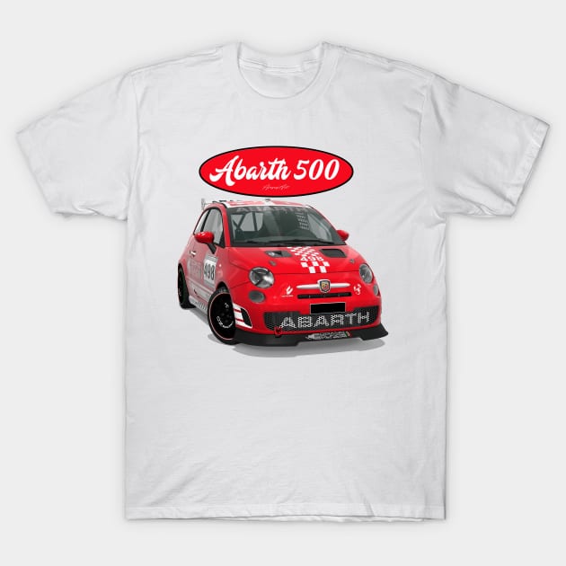 ABARTH 500 498 T-Shirt by PjesusArt